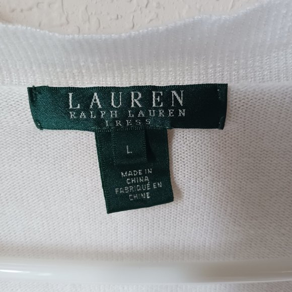 Lauren Ralph Lauren Short sleeve open-front cardigan. - Picture 3 of 6